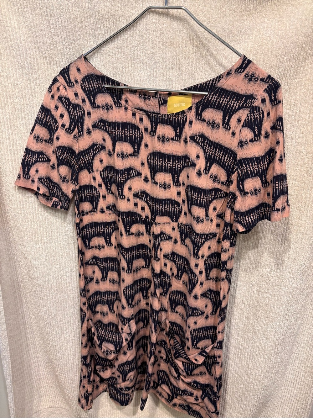 Maeve Pink & Black Short Sleeve Printed Tee